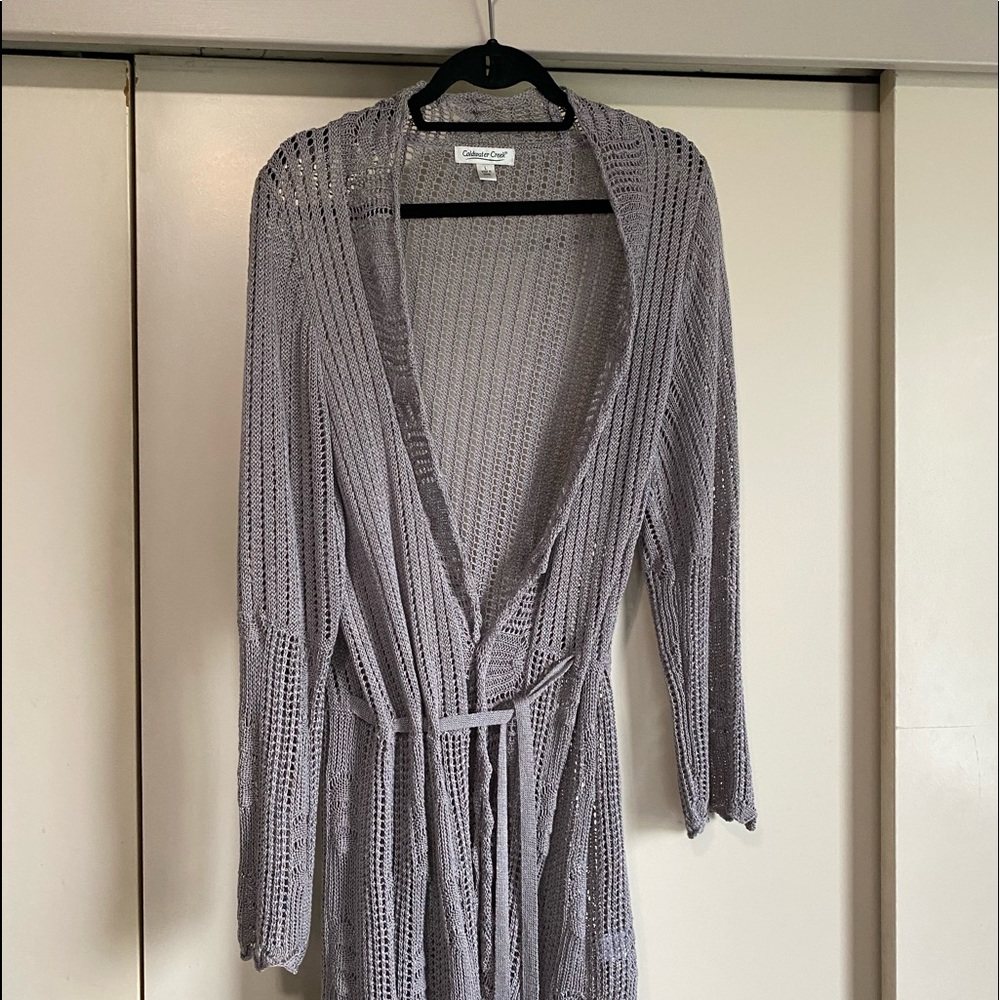 Gray Woven Knit Jacket